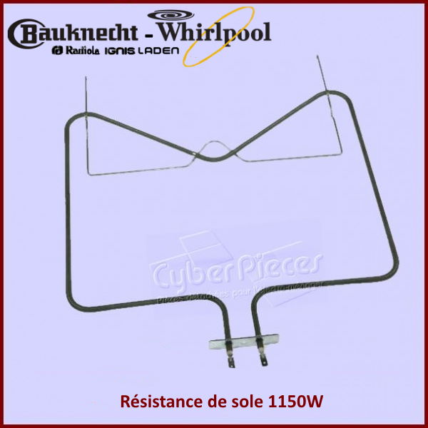 Résistance de sole 1150W Whirlpool 481010375734 - Pièces four