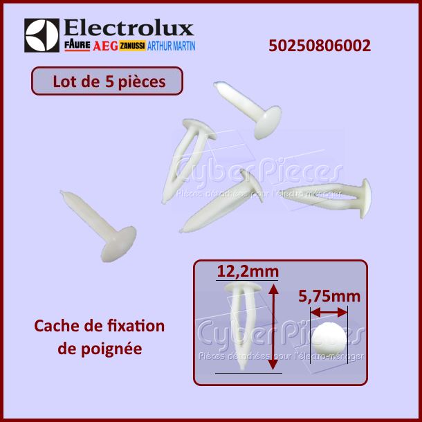 Cache des fixations de poignée Electrolux 50250806002 - Pièces réfr...