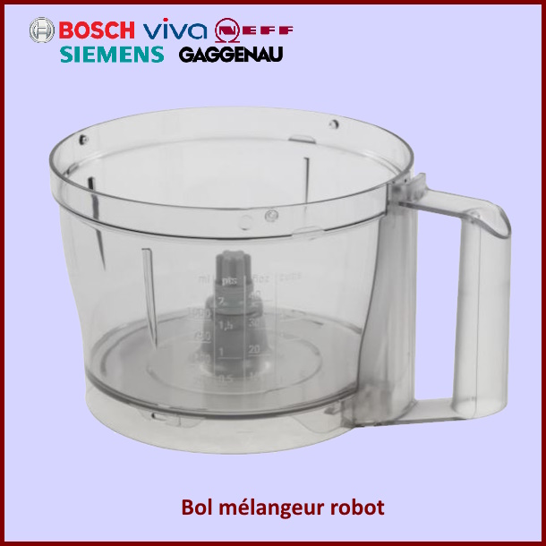 Bol mélangeur plastique transparent robot Bosch 12007659