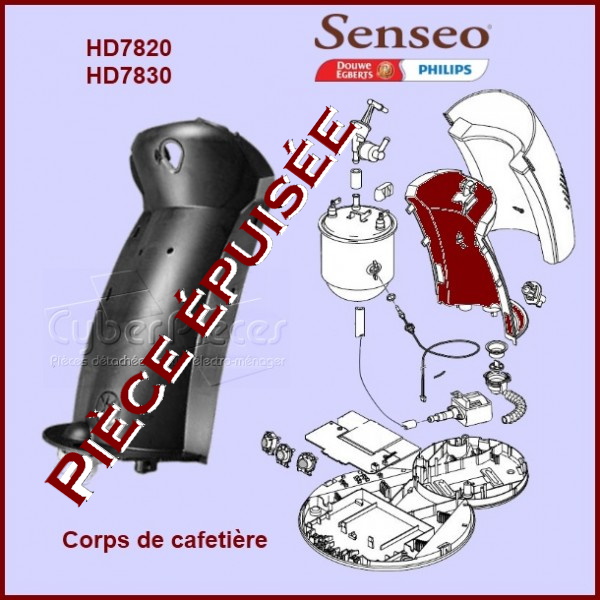 Corps de cafetière Senséo - 422225936320 - Machine à dosettes