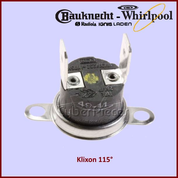Klixon 115° Whirlpool 481228228346 - Pièces four