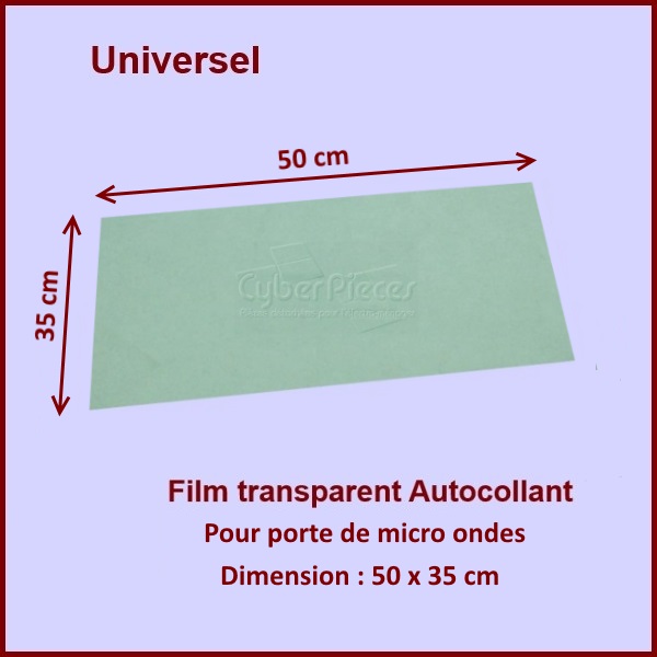 Film adhésif Plastique De Porte 50 x 35 cm - Pièces Micro-ondes