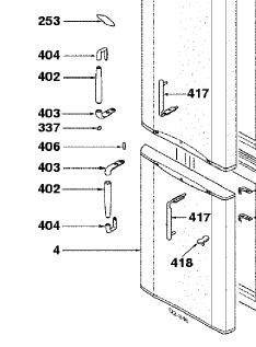 Support Sur Poignee 45X9378 - Pièces réfrigérateur & congélateur