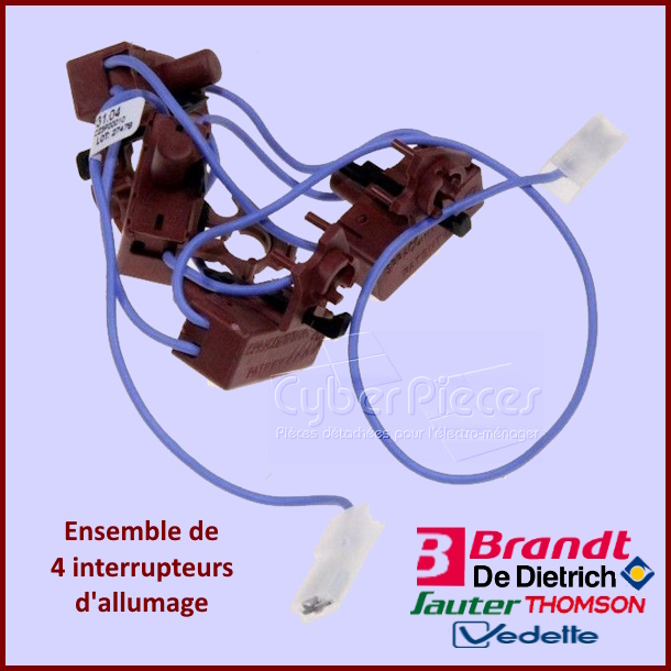 Ensemble de 4 interrupteurs d'allumage Brandt AS6006199