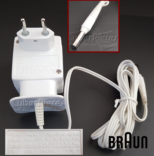 Adaptateur chargeur 2,4V Braun 5308635