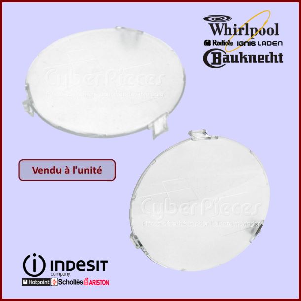 Cache lampe rond Whirlpool 482000014941 - Pièces hotte