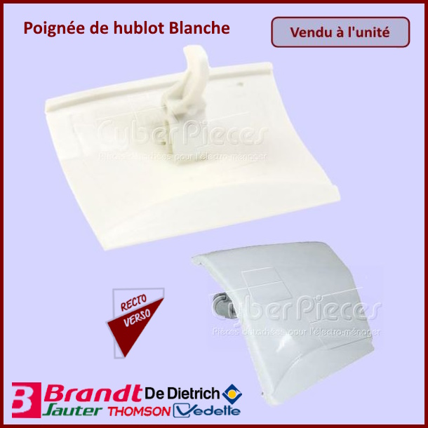 Poignée de hublot Brandt 55X1468 -  Pièces machine à laver