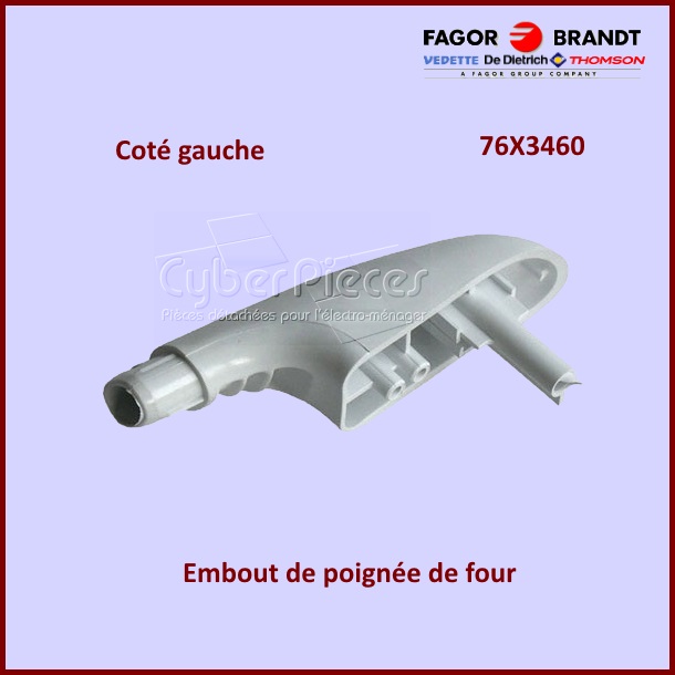 Embout gauche de poignée Brandt 76X3460 - Pièces four