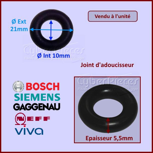 Joint de l'adoucisseur d'eau Bosch 00166878 - Pièces lave-vaisselle