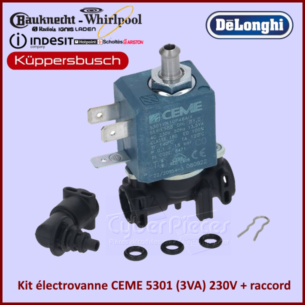 Kit électrovanne CEME 5301 avec raccord Delonghi 5513225711