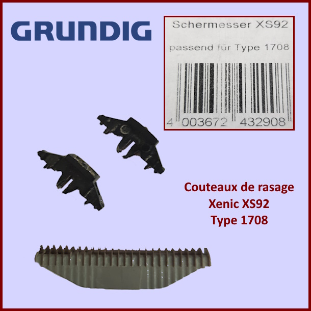 Couteaux de rasage Xenic Grundig XS92 type 1708