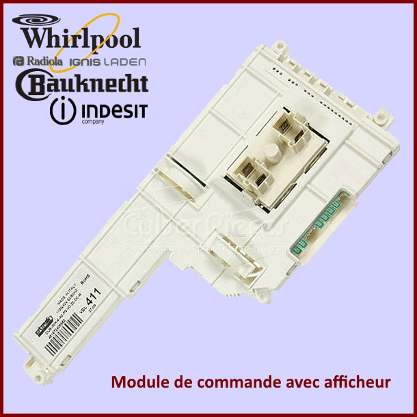 Module de commande avec afficheur Whirlpool 481221838129