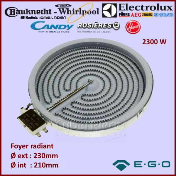 Foyer Radiant 2300w Ego 1051111004 - Pièces table de cuisson
