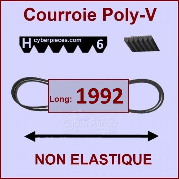Courroie 1992H6 non élastique