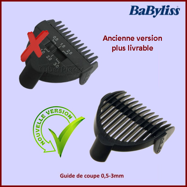 Peigne de tondeuse 0,5-3mm Babyliss 35807622 - Pièces hygiène