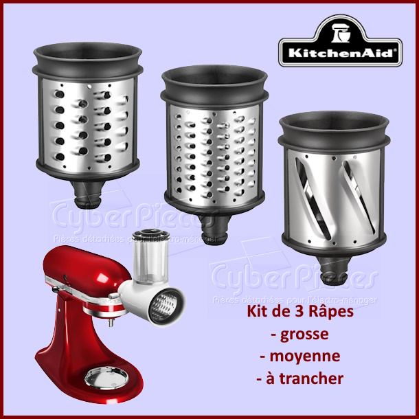 Kit de 3 RÃ¢pes robot culinaire Kitchenaid KSMVSA