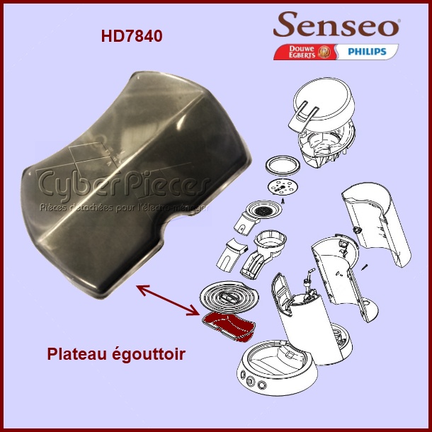 Plateau égouttoir Senseo HD7840 - 422224738360 - Machine à dosettes
