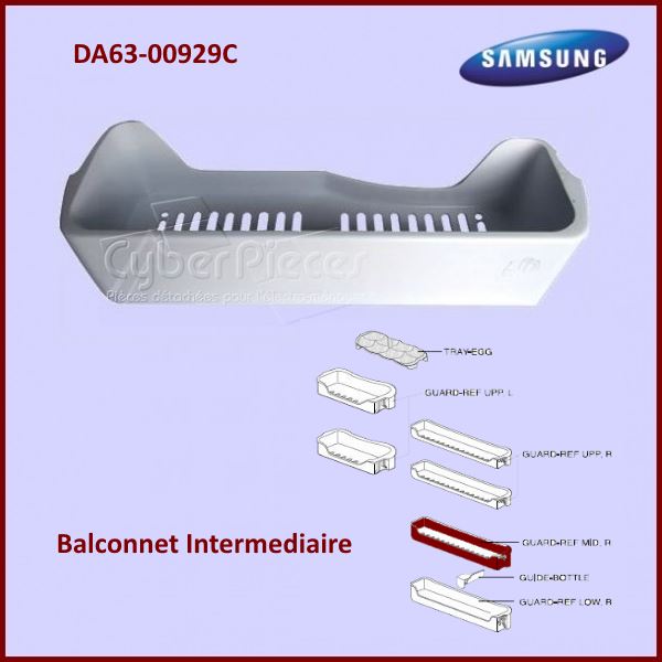 Balconnet Intermediaire Samsung DA63-00929C - Pièces réfrigérateur ...