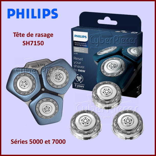Tête de rasage SH7150 Séries 5000 et 7000