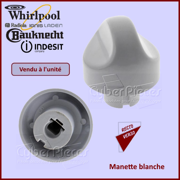 Manette blanche Indesit C00140000