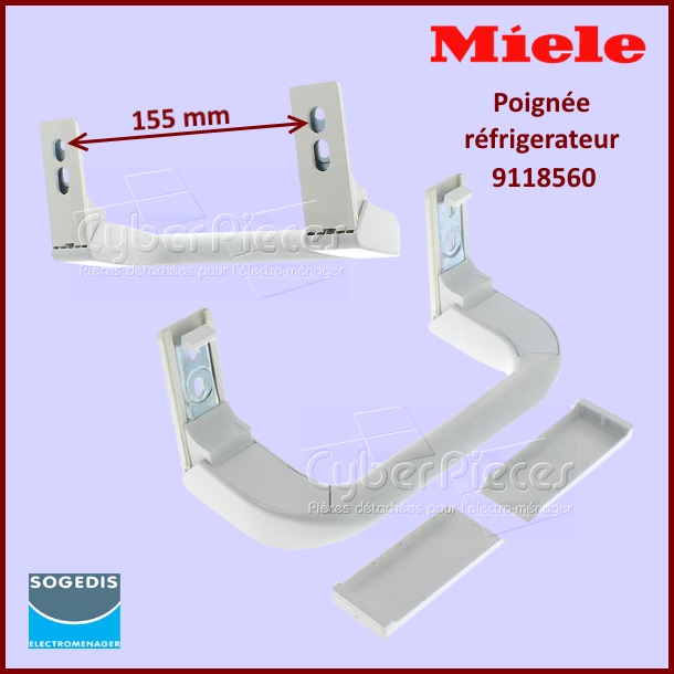 Poignée blanche Miele 9118560 - Pièces réfrigérateur & congélateur