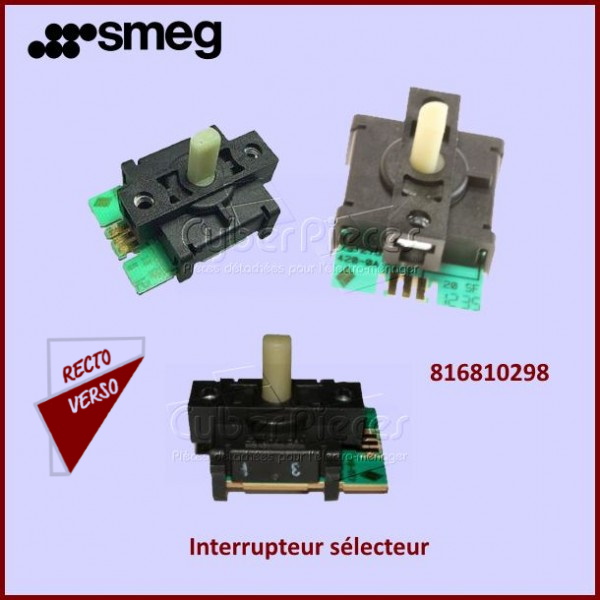 Interrupteur sélecteur de four Smeg 816810298 - Pièces four