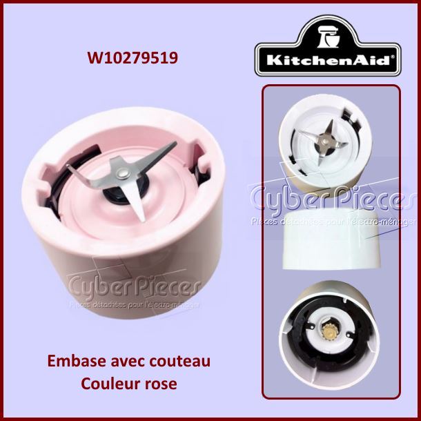 Embase rose Kitchenaid W10279519 - PiÃ¨ces blender