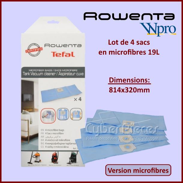 Sacs aspirateur microfibres ZR80 - ZR8001 - Pièces aspirateur