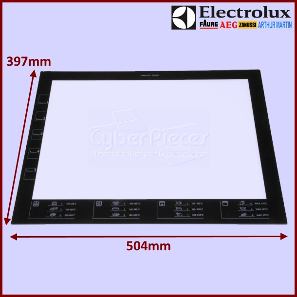 Vitre intérieure imprimée 504MM X 397MM 3874366093 - Pièces four