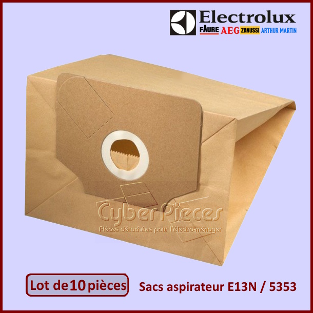 Lot de 10 sacs en papier E13N / 5353 Electrolux 9001961201