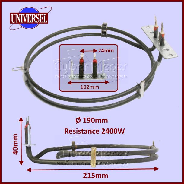 Resistance Circulaire 2400W Multi-marque dont FOINOX