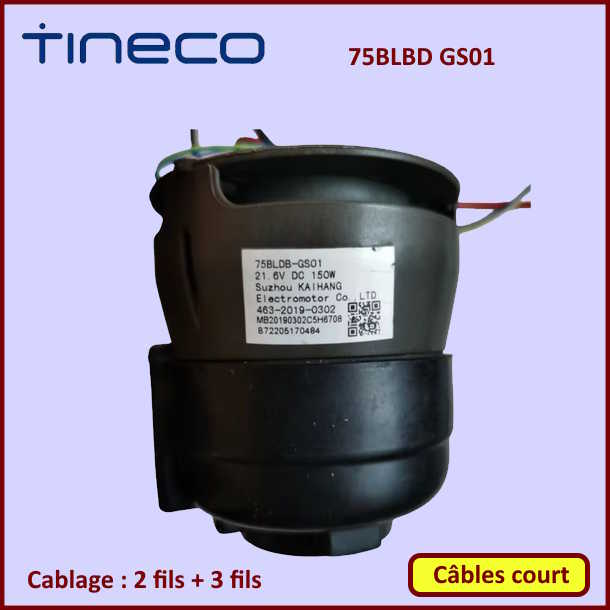 Moteur aspirateur  TINECO 75BLDB-GS01 (cable court)