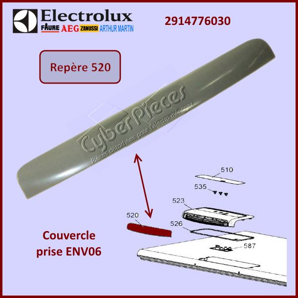 Couvercle prise ENV06 Electrolux 2914776030 - PiÃÂ¨ces rÃÂ©frigÃÂ©rateur ...