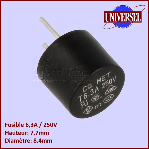 Fusible ÃÂÃÂ  faible intensitÃÂÃÂ© 6,3A ROHS 887.025