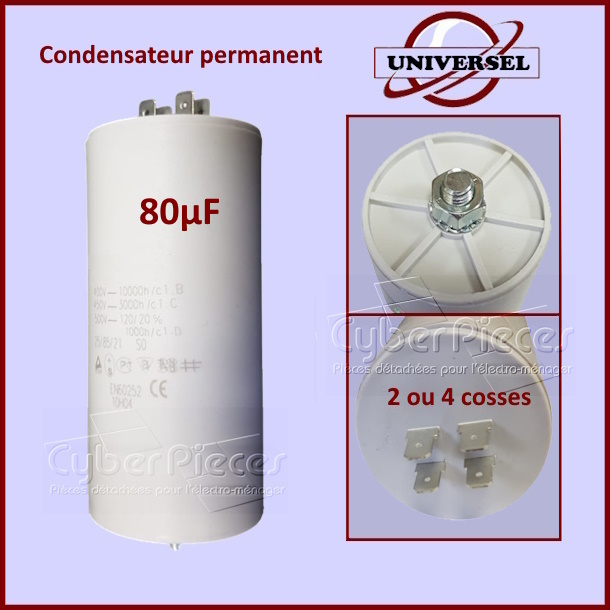 Condensateur permanent 80µF