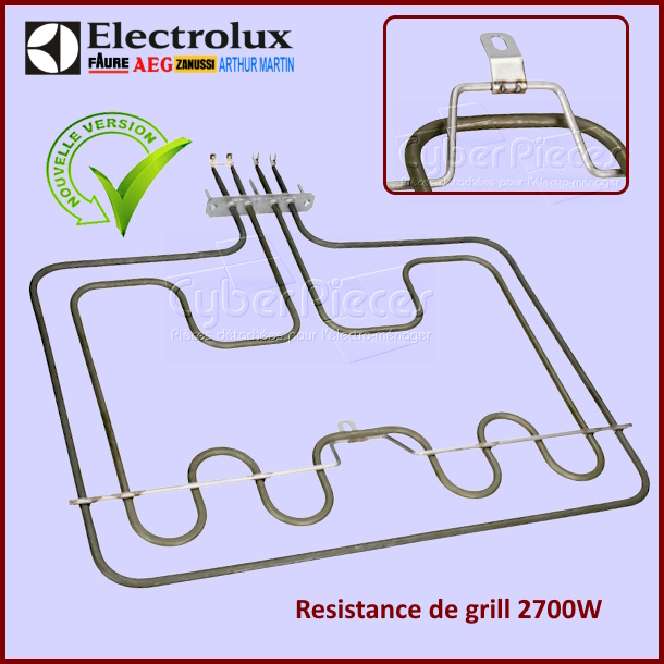 Resistance de grill 2700W Electrolux 3570797047 - Pièces four
