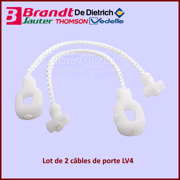 Lot de 2 câbles de porte LV4 Brandt 32X1853 - Pièces lave-vaisselle