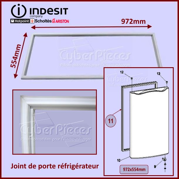 Joint de porte 554x972mm Indesit C00115392