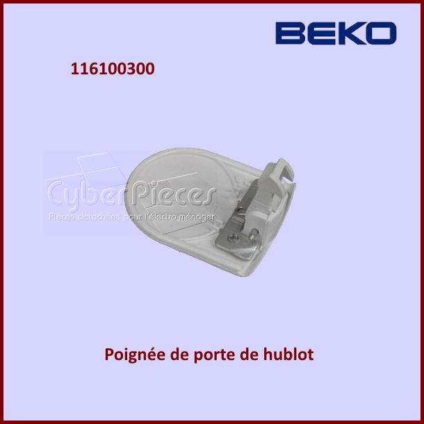 Poignee De hublot Blanche Beko 116100300 -  Pièces machine à laver