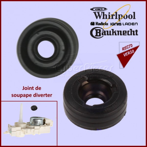 Joint de soupape diverter Whirlpool 481010195677