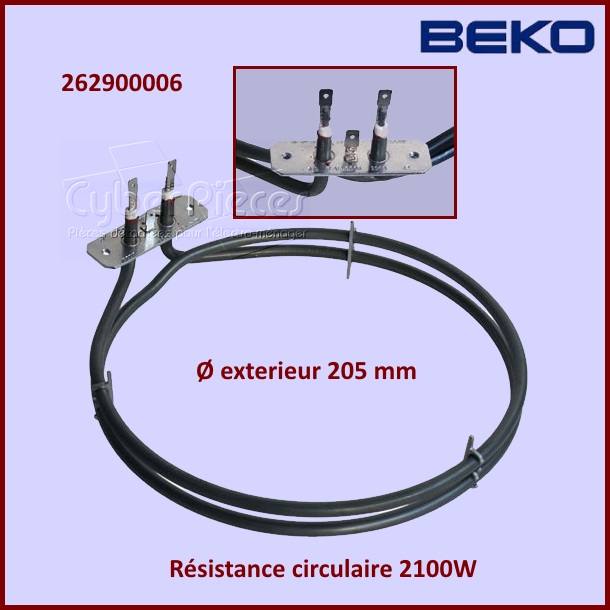 Résistance Circulaire 2100W Beko 262900006 - Pièces four