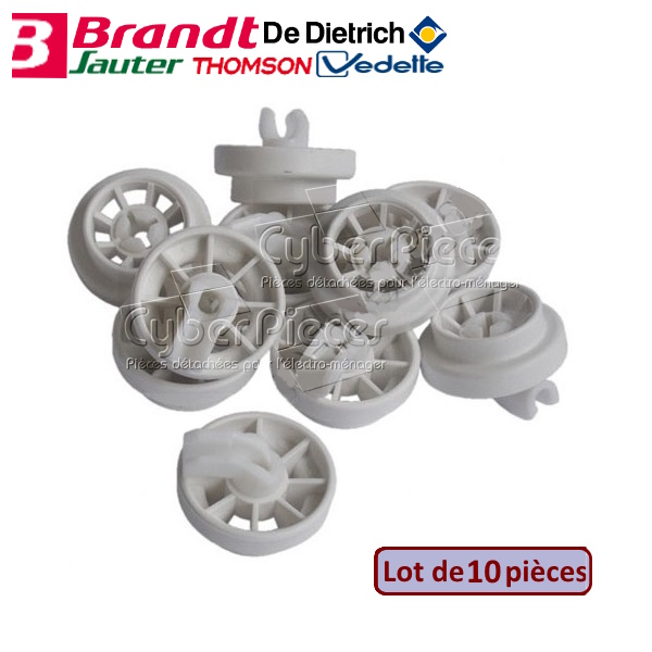 Kit de 10 Roulettes du panier Inférieur Brandt 32X3791