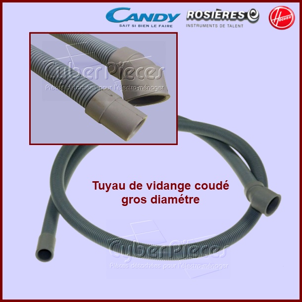 Tuyau de vidange coudÃ© Candy 91670102 - PiÃ¨ces lave-vaisselle