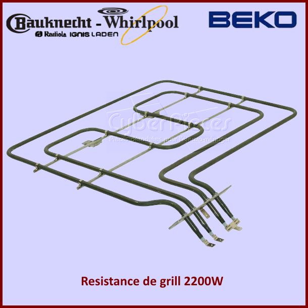 Resistance de grill 2200W Beko 262900064 - Pièces four