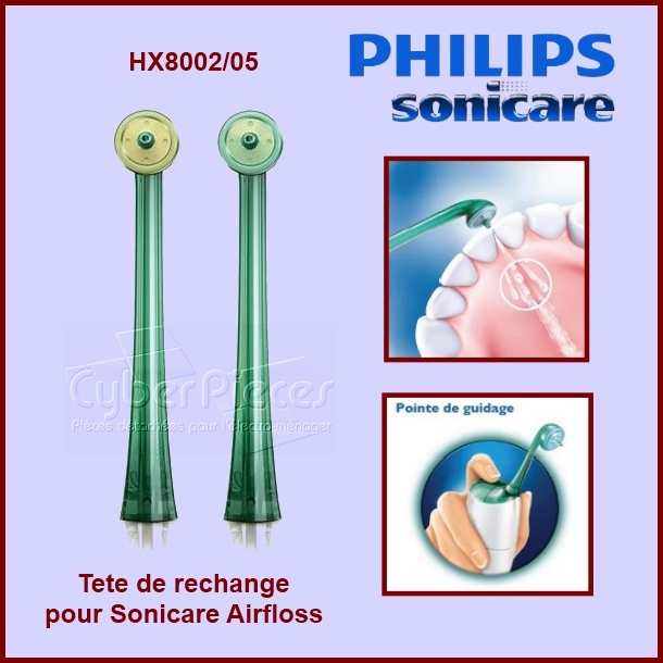 Lot de 2 buses AIRFLOSS Sonicare HX8002/05 - Pièces hygiène