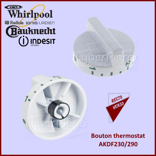 Manette thermostat Indesit C00037731