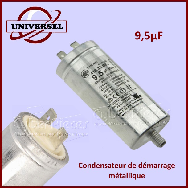 Condensateur métallique 9.5µF 450V