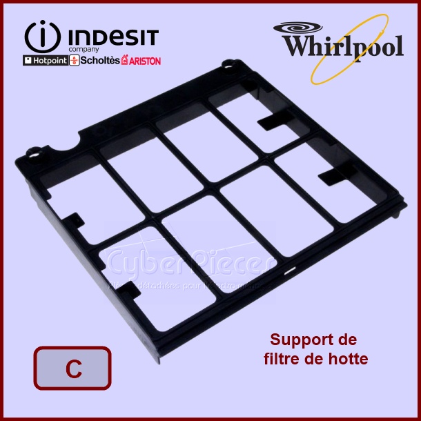 Support filtre 480122101279 - C00090190 - Pièces hotte