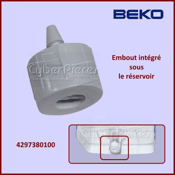 Bouchon intégré plastique Beko 4297380100 - Pièces réfrigérateur & ...