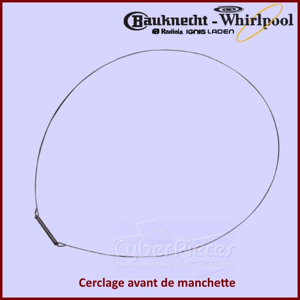 Cerclage avant de manchette Whirlpool 481990302494 -  Pièces machin...